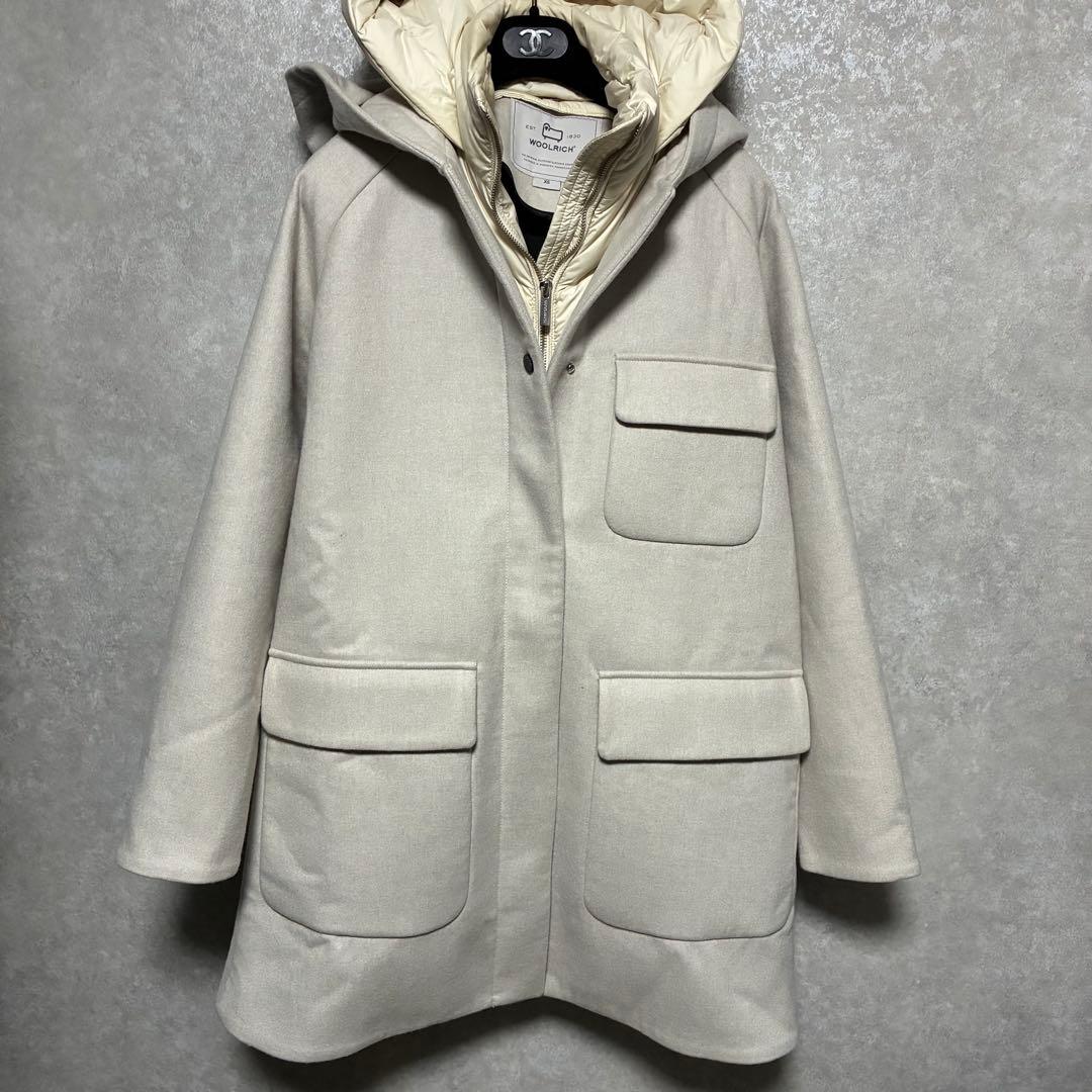 【美品】 IENA WOOLRICH ウールリッチ2in1ダウン フードコート