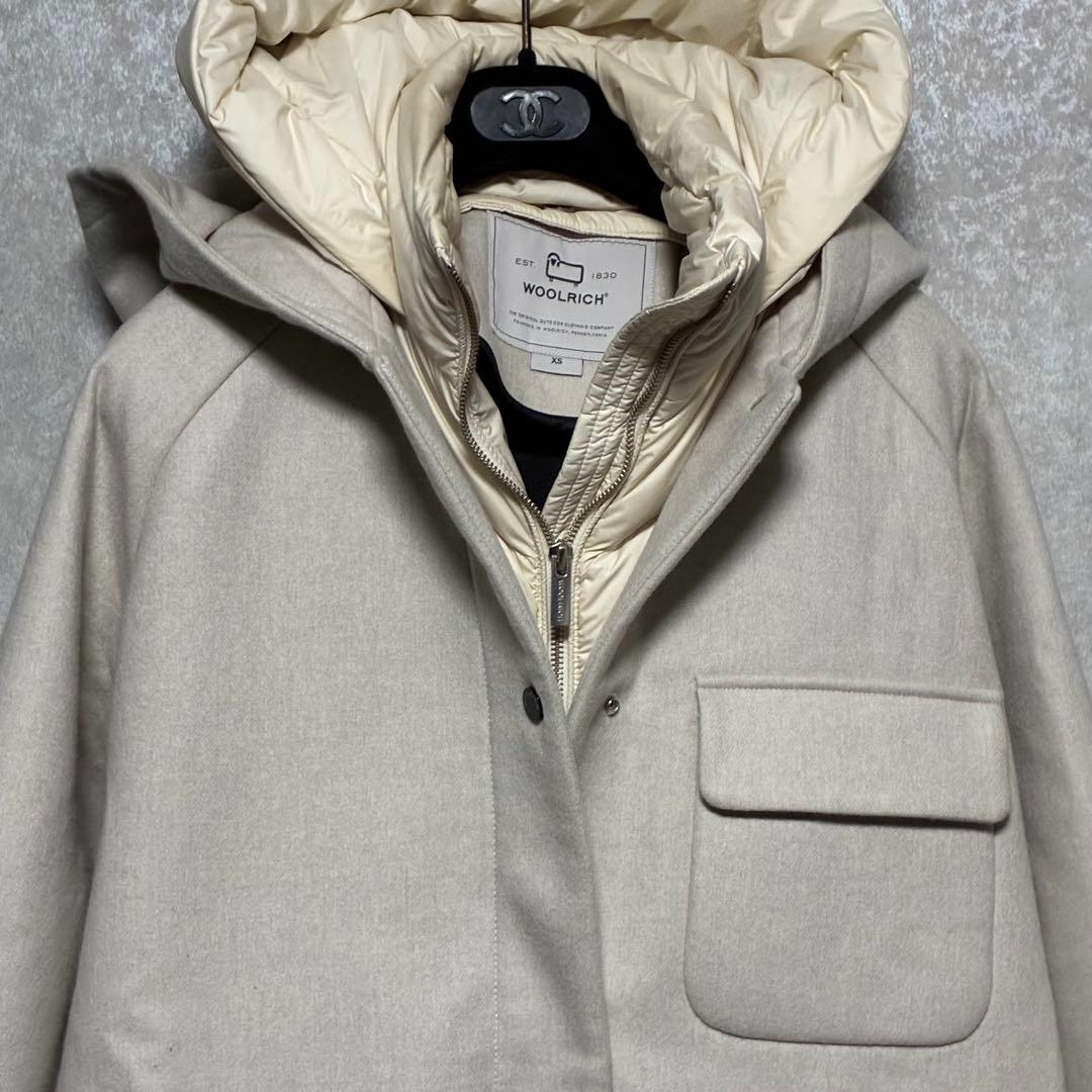 【美品】 IENA WOOLRICH ウールリッチ2in1ダウン フードコート