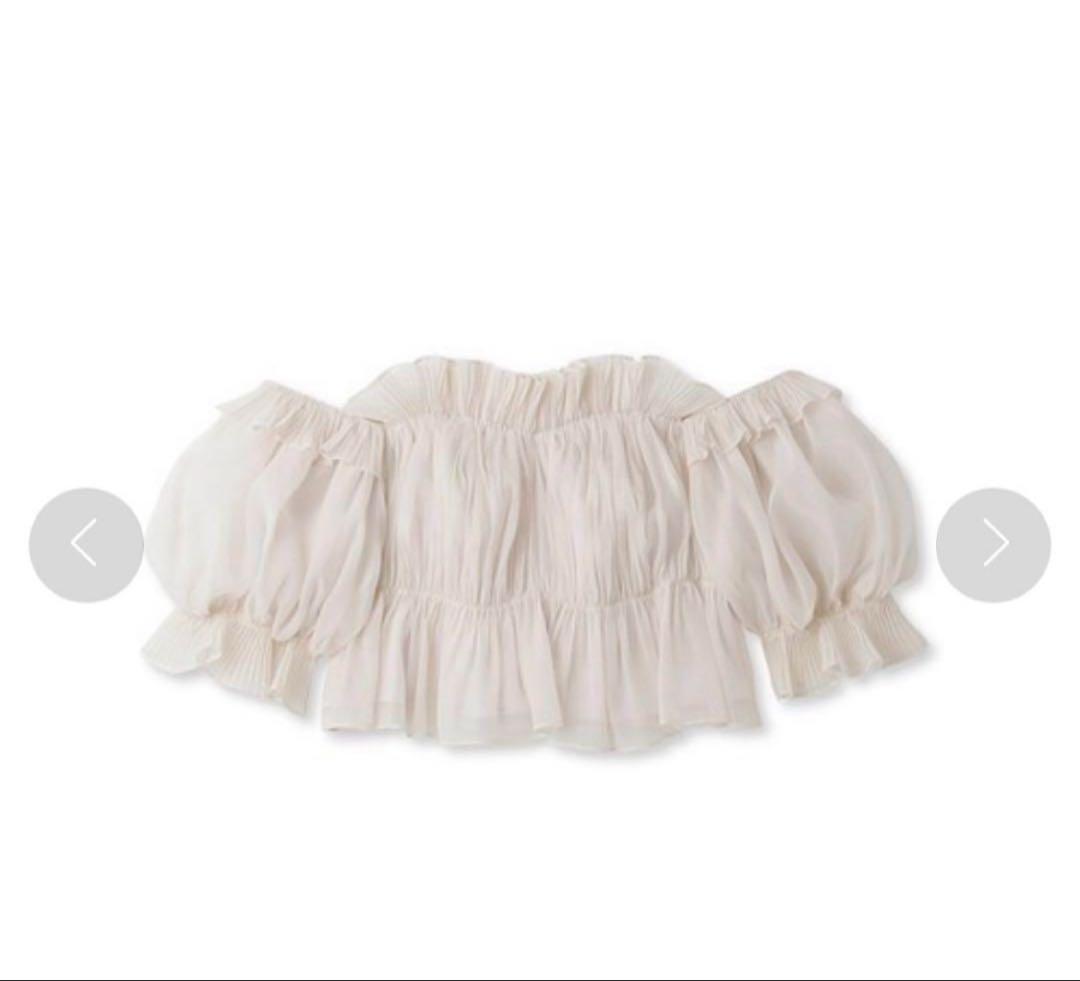 snidel ボリュームギャザーフリルオフショルブラウス　正規品