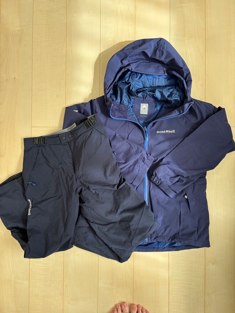 montbell スキーウェアセット ネイビー