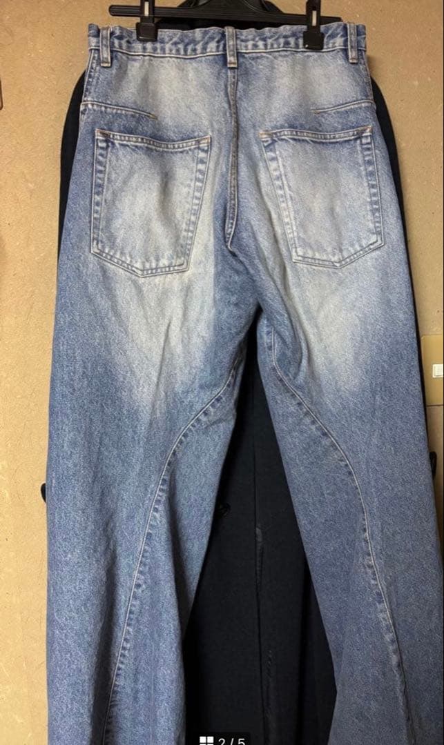 パンツ NVRFRGT 3D TWIST WIDE LEG JEANS