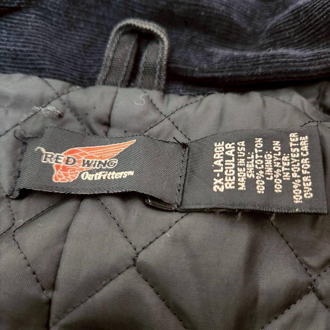 z61 【RED WING】キルティングダックジャケット（メンズ2XL）ブラック