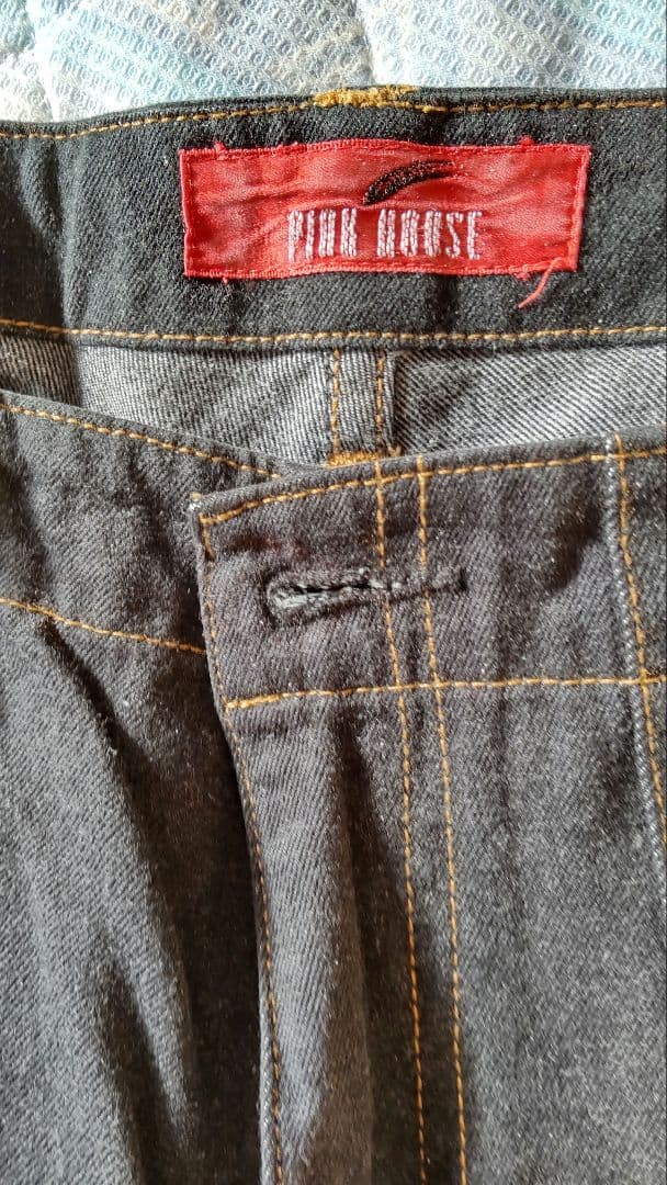 ピンクハウス クマさん 刺繍&ワッペン デニム パンツ レア pinkhouse