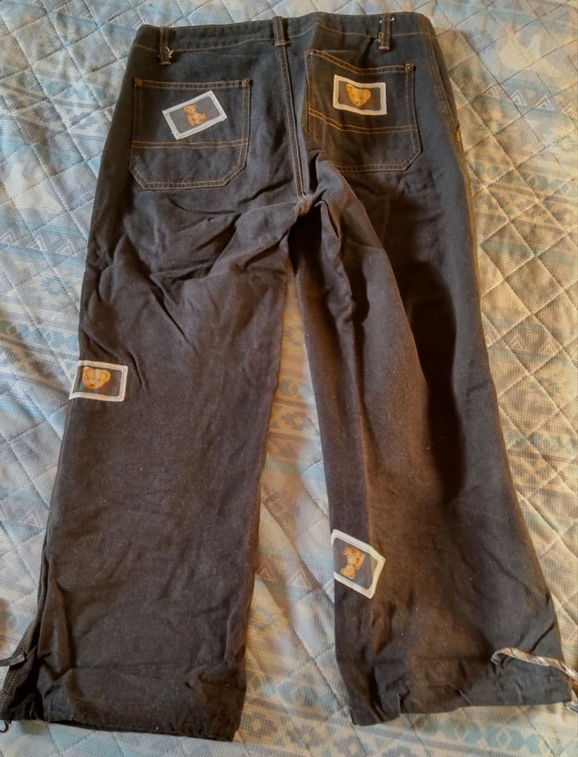 ピンクハウス クマさん 刺繍&ワッペン デニム パンツ レア pinkhouse