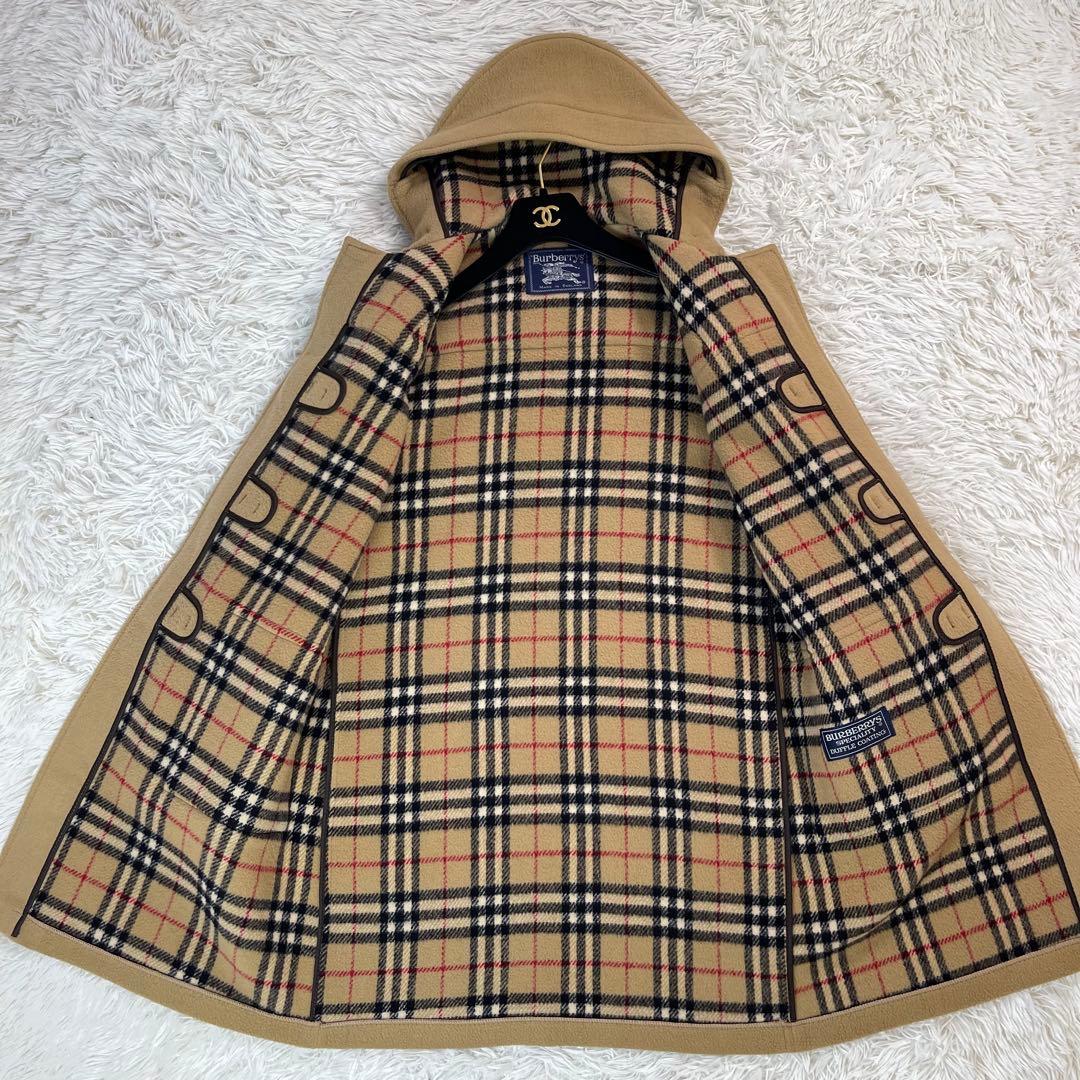 美品✨バーバリーズ　ダッフルコート　ノバチェック　キャメル　ウール　英国製
