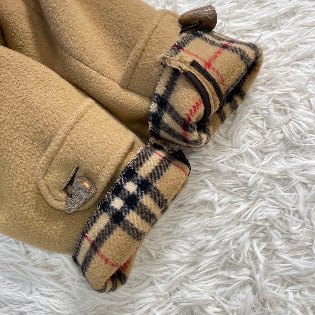 美品✨バーバリーズ　ダッフルコート　ノバチェック　キャメル　ウール　英国製