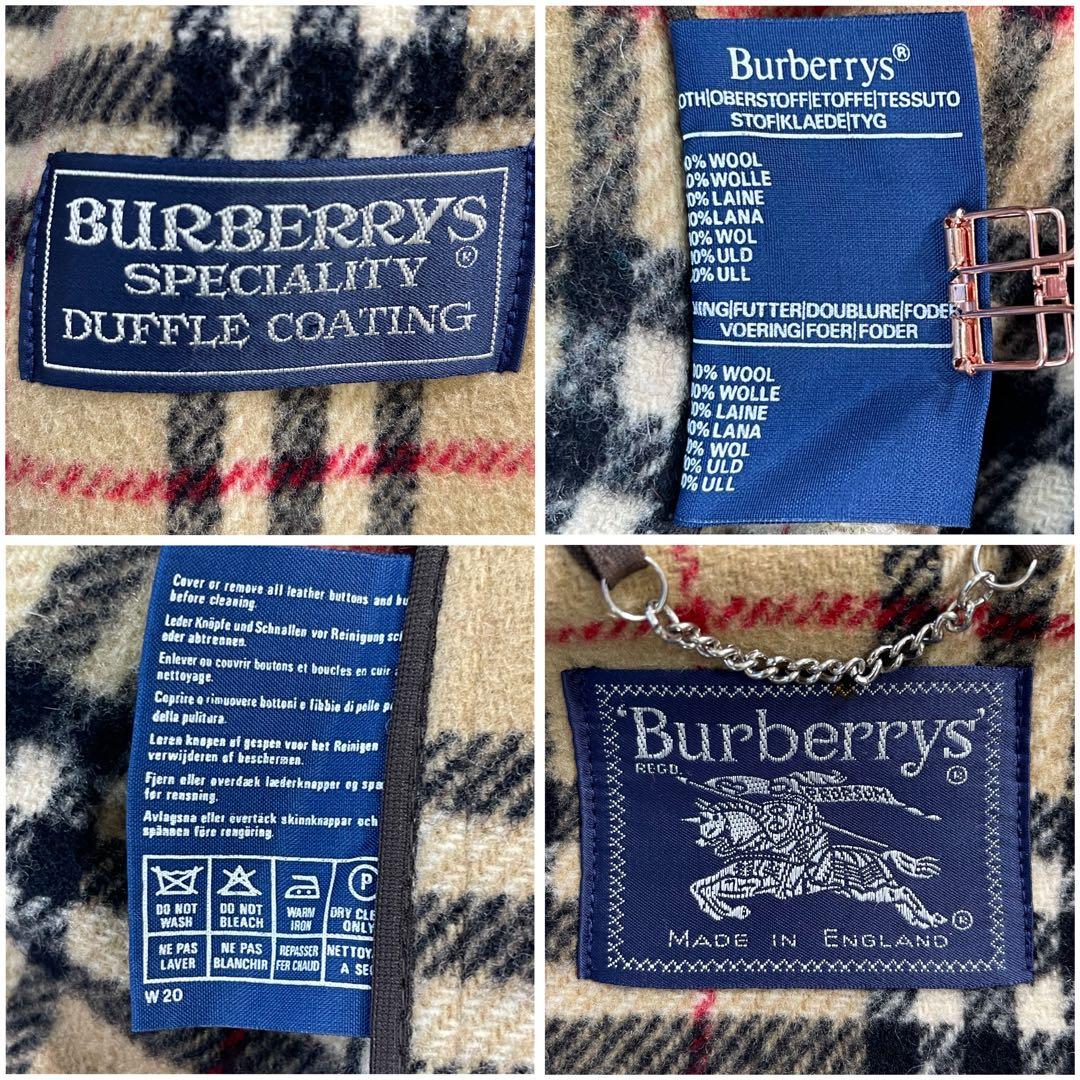美品✨バーバリーズ　ダッフルコート　ノバチェック　キャメル　ウール　英国製