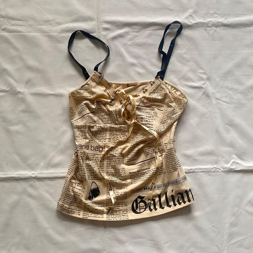 【John Galliano】Newspaper Camisole