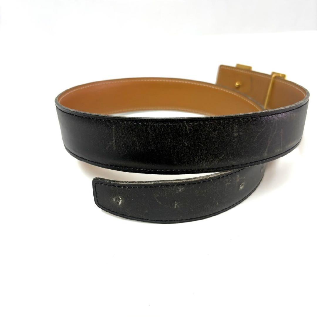 美品 エルメス Hバックル コンスタンス ベルト ゴールド レディース