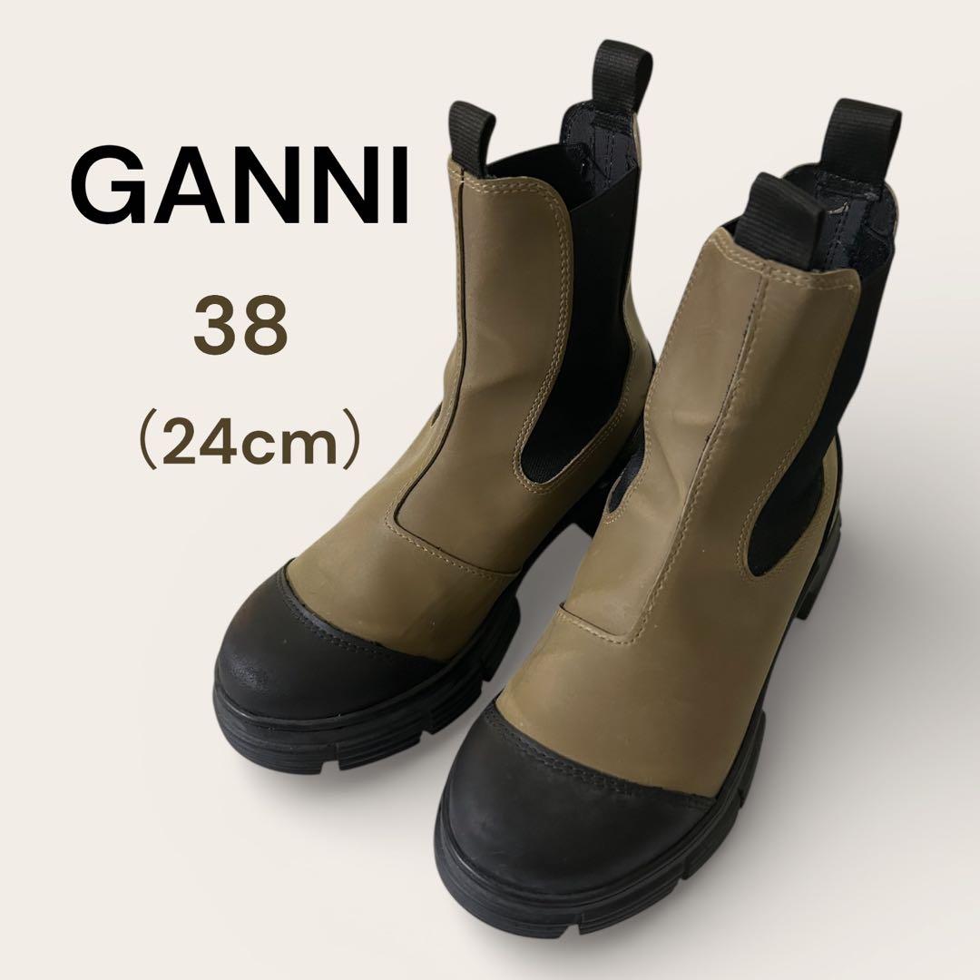 GANNI サイドゴアブーツ チェルシーブーツ 38（24cm）