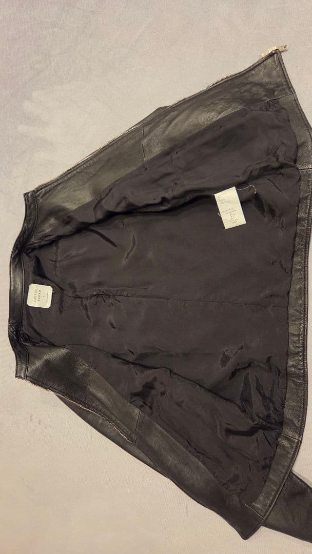 ブラックレザーシングルライダースジャケット　UNITED TOKYO