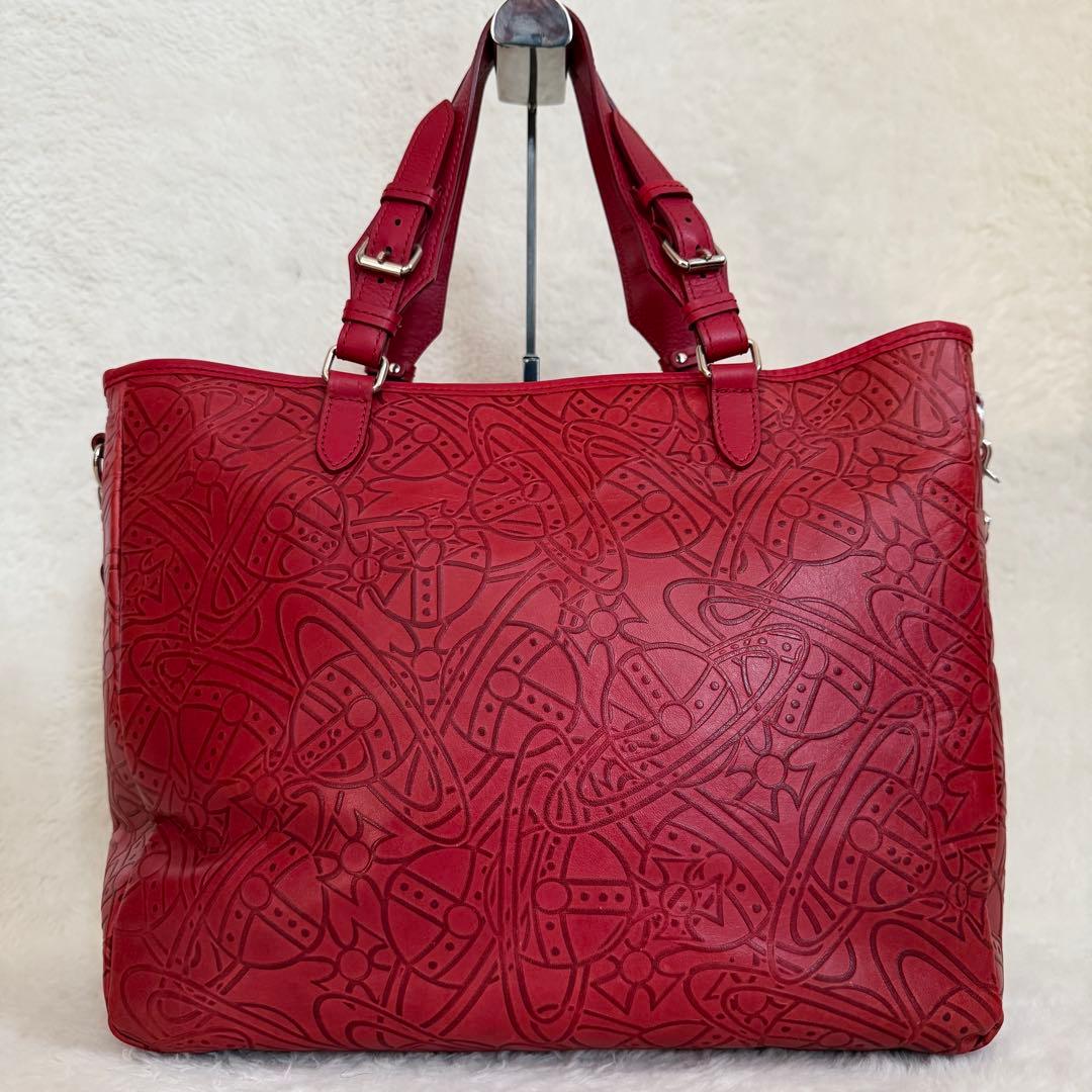 ヴィヴィアンウエストウッド アーサー　2wayトートバッグ ORB オーブ　赤