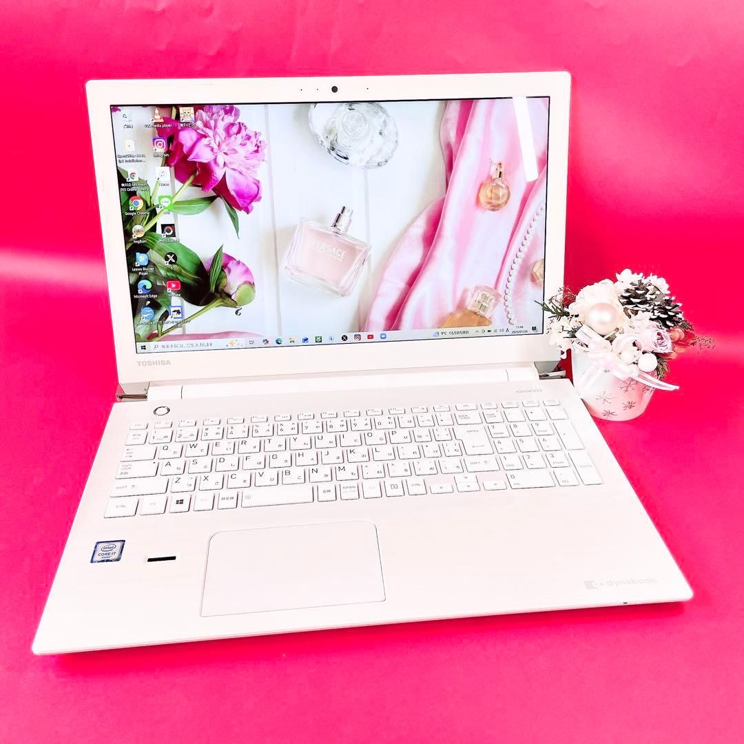 高性能Corei7✨️大容量1TB薄型ノートパソコン✨️可愛い白カメラ付きブルーレイ