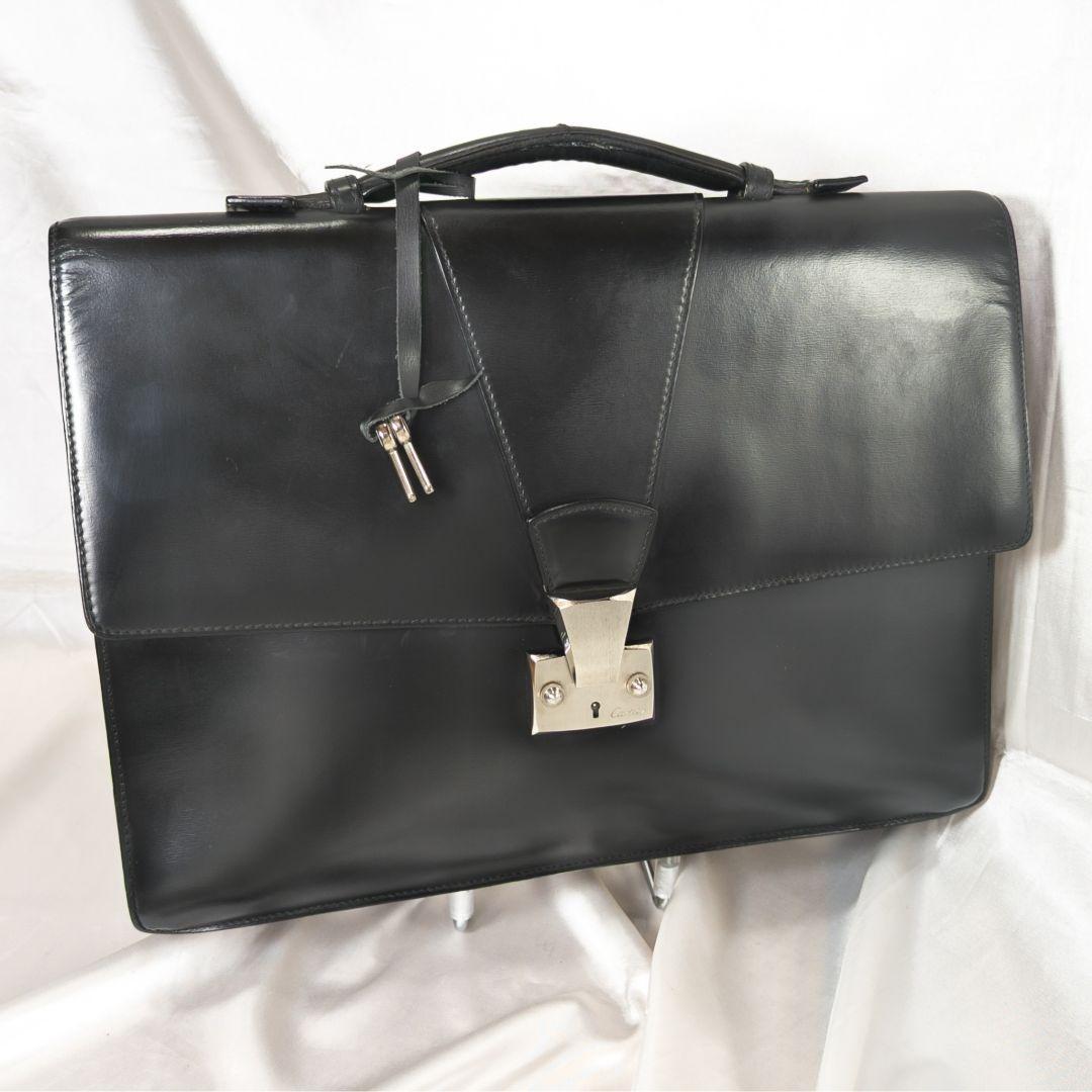 Cartier カルティエ パシャブリーフケース ビジネスバッグ 黒