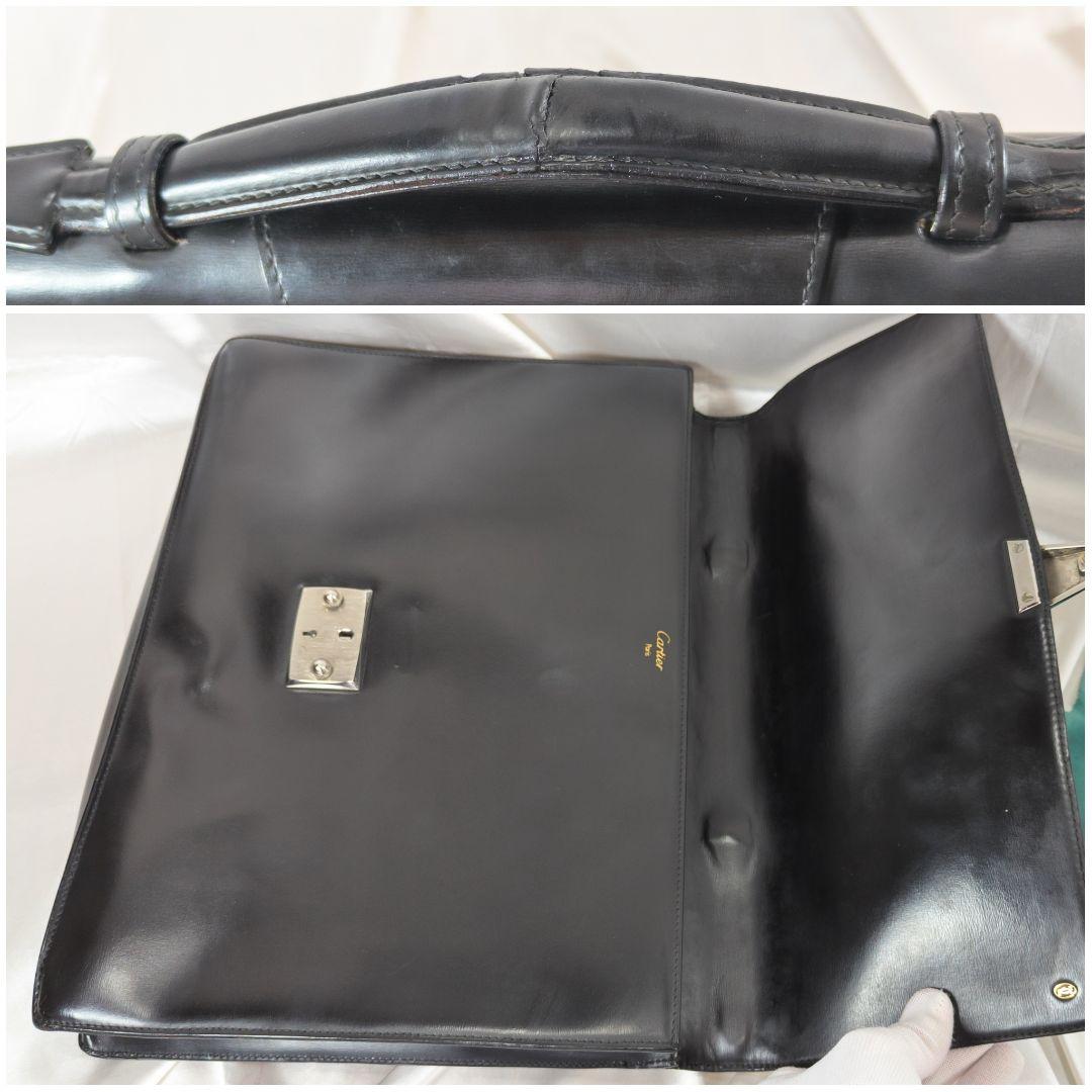 Cartier カルティエ パシャブリーフケース ビジネスバッグ 黒