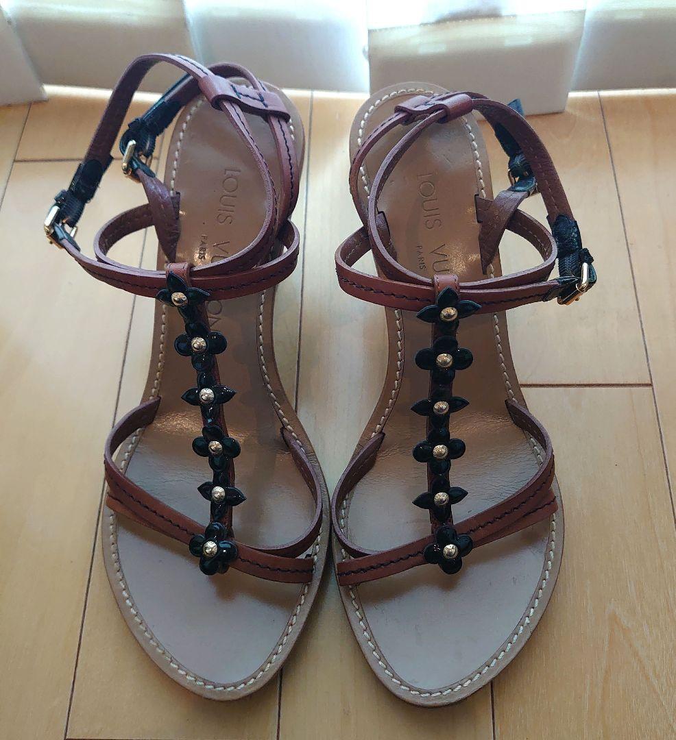 ルイ・ヴィトン　モノグラムフラワーサンダル　23cm　美品