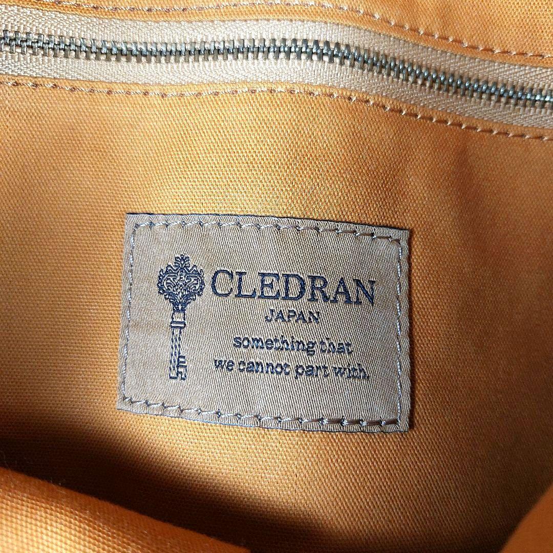 極美品 CLEDRAN シボ革 オールレザーバイカラー ショルダーボディバッグ