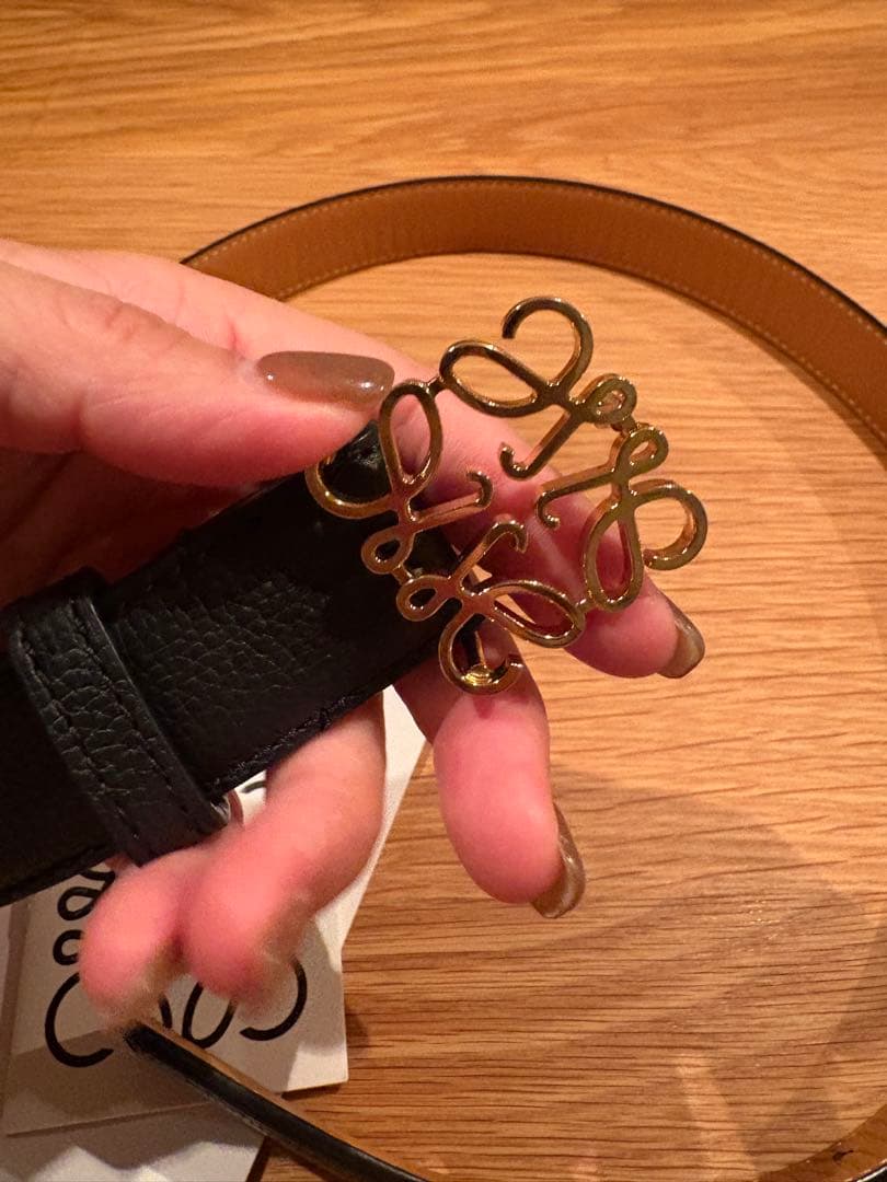 LOEWE アナグラムベルト 80/32 ブラック