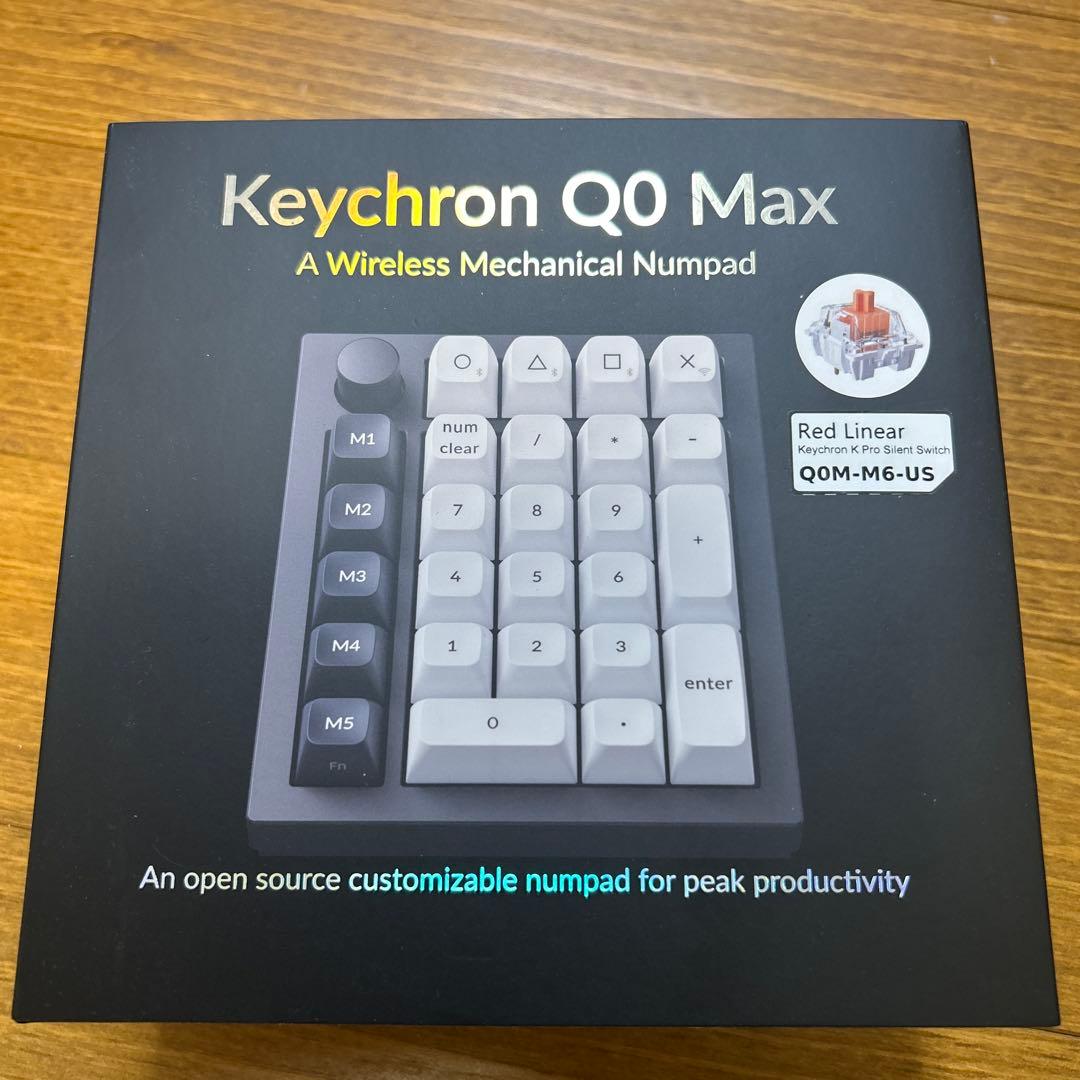 開封 Keychron Q0 Max QMK 赤軸 カーボンブラック