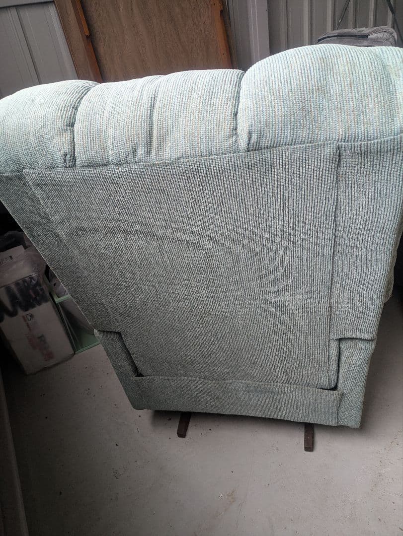 リクライニング機能付き1人掛けソファ　アメリカ製 淡い緑色