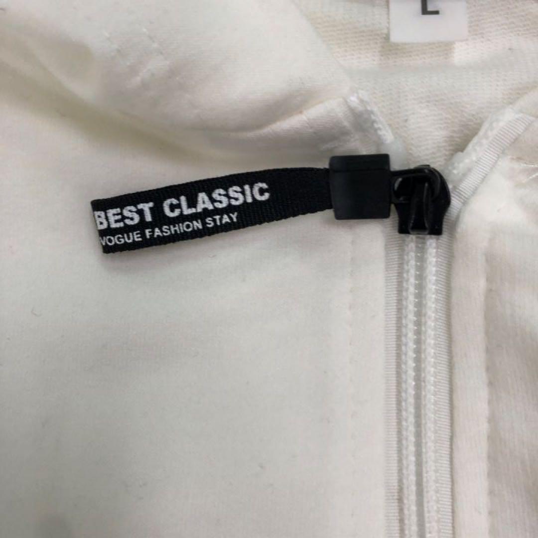 美品　プレイコムデギャルソンパーカーレディースLサイズ　ホワイト