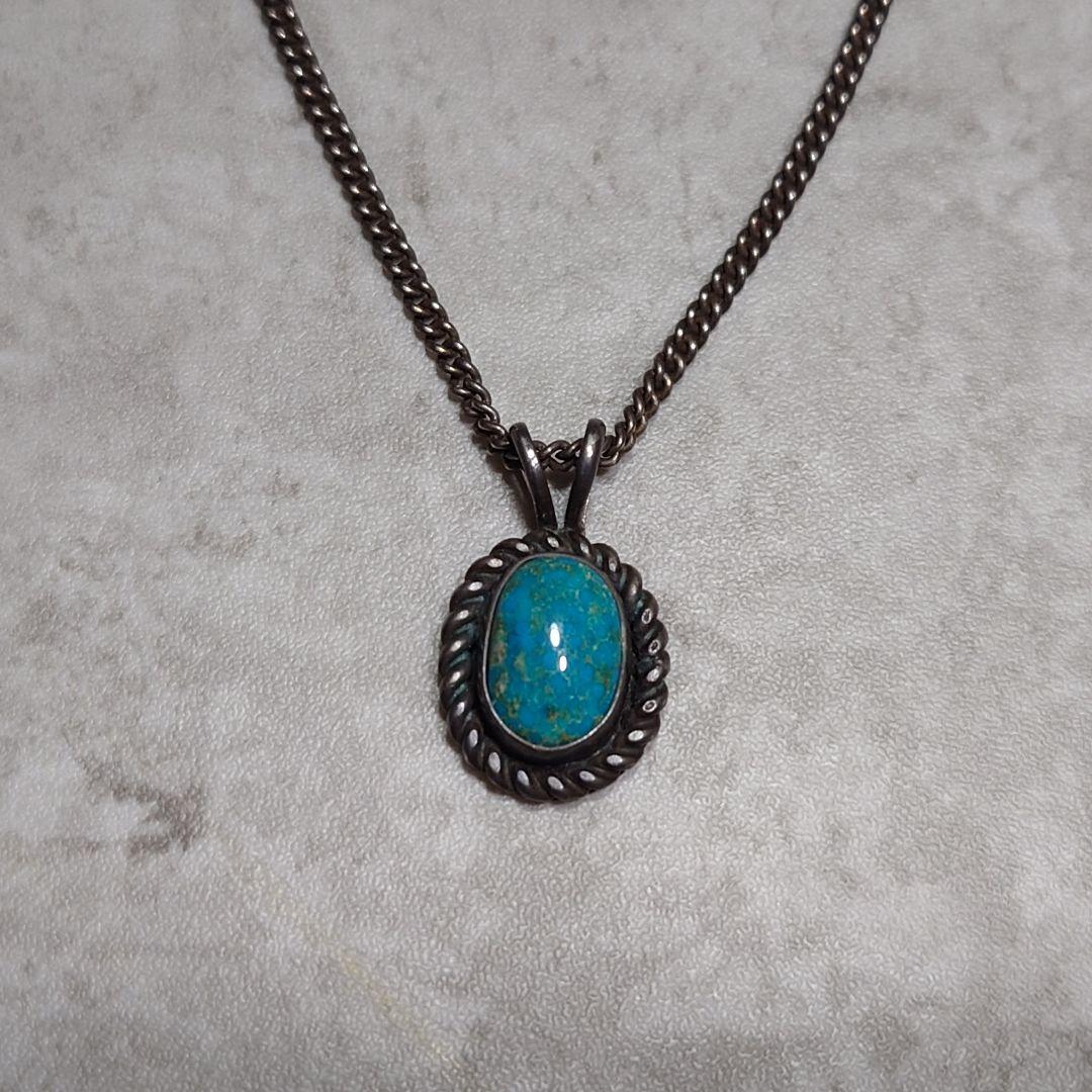 NAVAJO Fred Peters ターコイズネックレス SILVER925