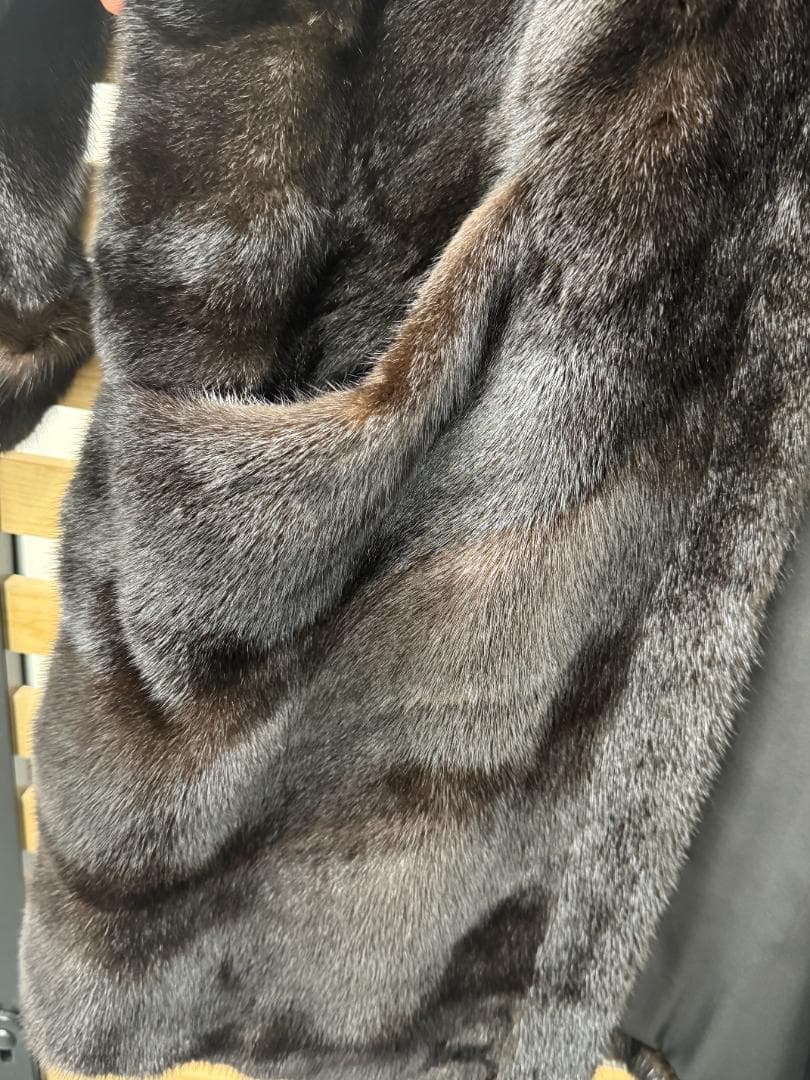 セリーヌ CELINE 毛皮コート こげ茶 ミンク レディース