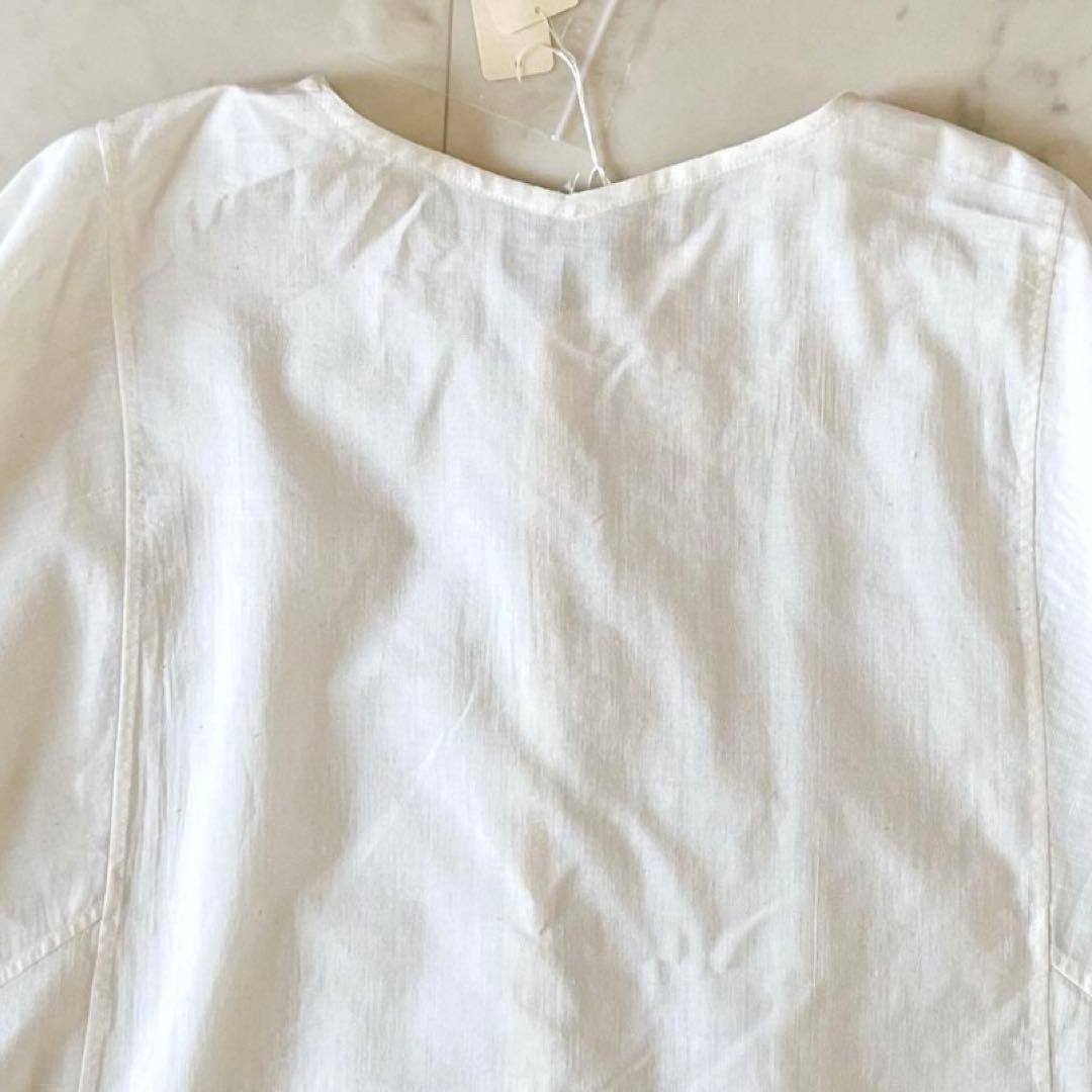 タグ付未使用＊ヨーガンレール コットンシルクブラウスM アイボリー 長袖 日本製