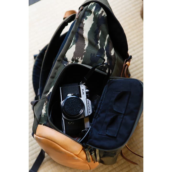 ZKIN カメラバッグ リュック 迷彩 グリーン