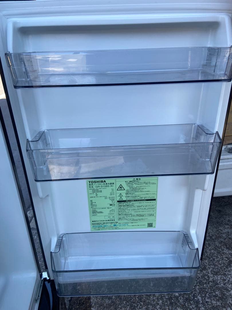 T398 TOSHIBA 2021年製 153L 冷蔵庫 ブラック