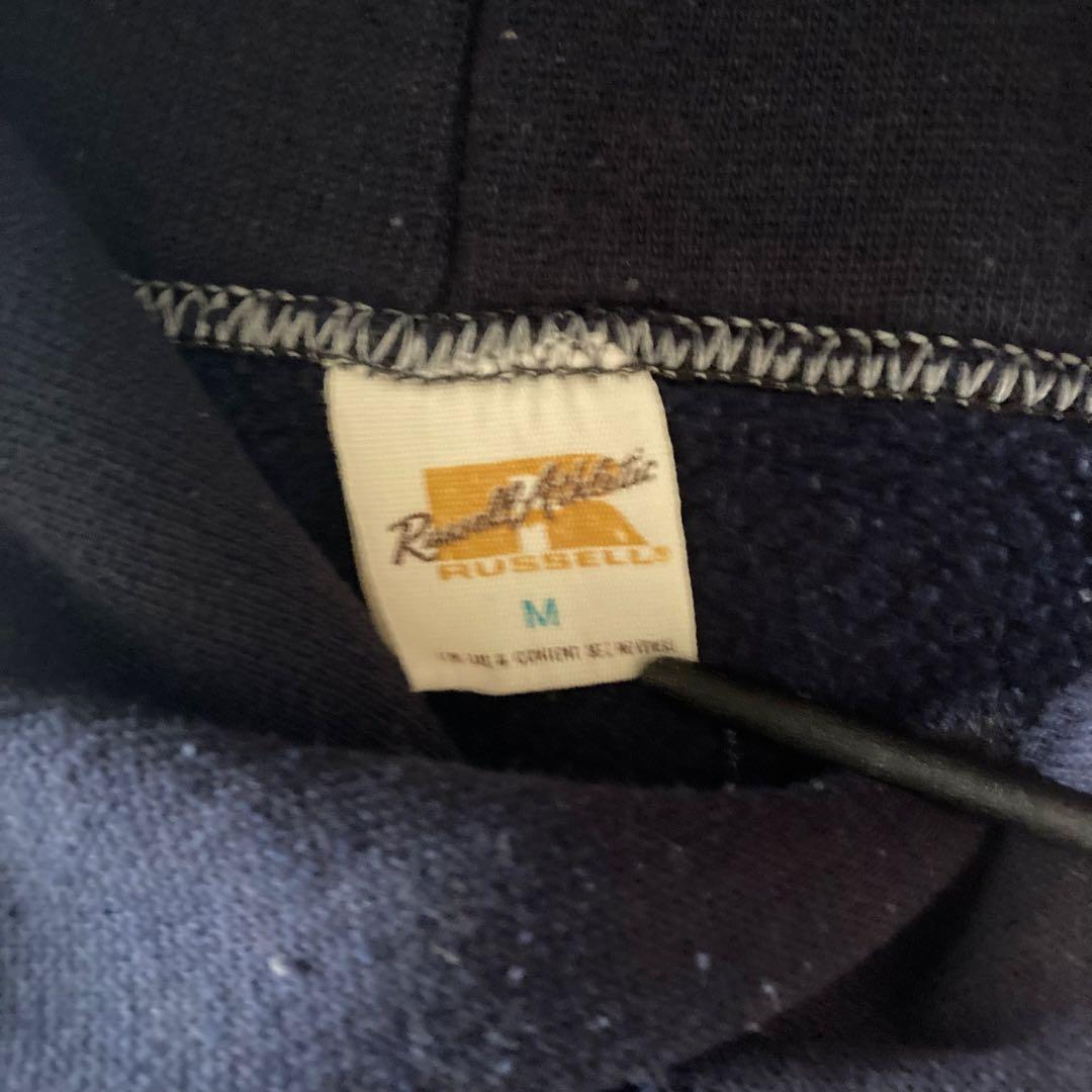 70’s Russell Athletic 金タグ パーカー ナス紺 USA製