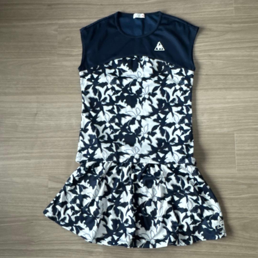 ルコック レディーステニスウェアセット ネイビー/ホワイト 花柄