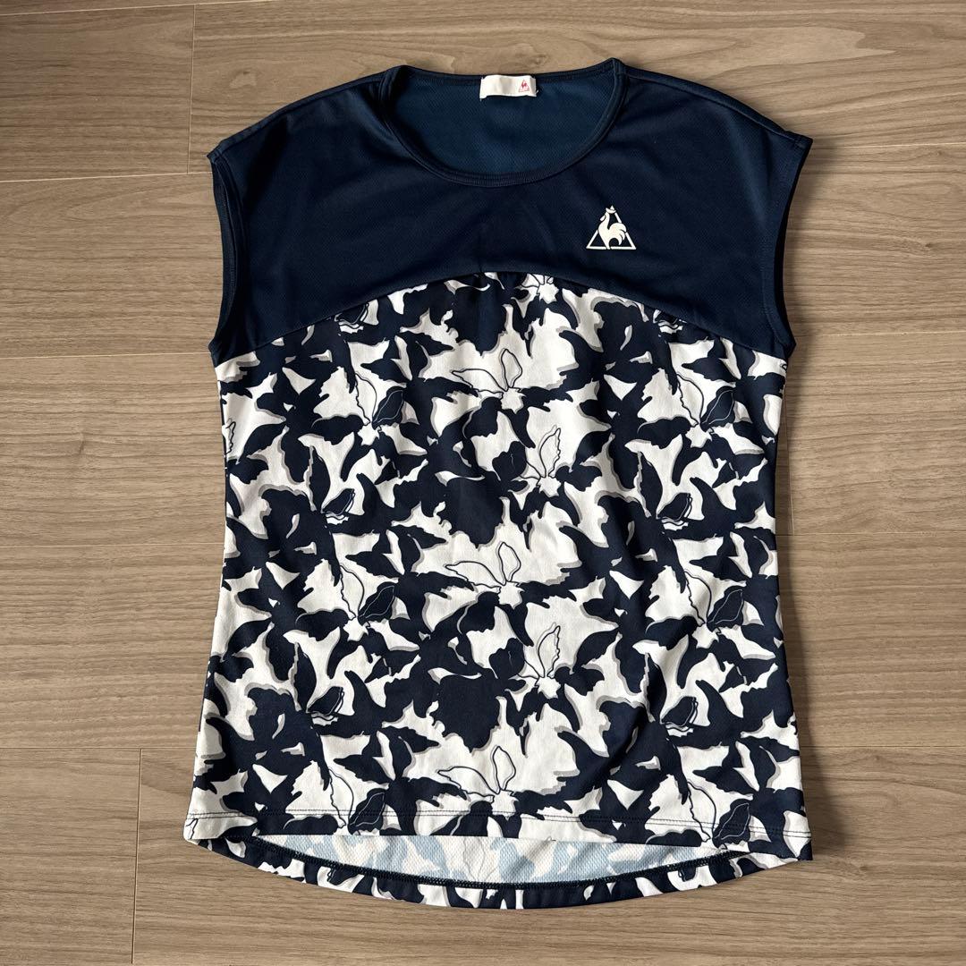 ルコック レディーステニスウェアセット ネイビー/ホワイト 花柄