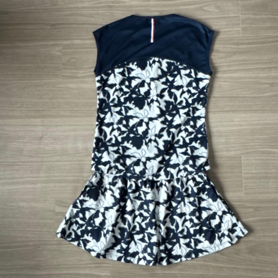 ルコック レディーステニスウェアセット ネイビー/ホワイト 花柄