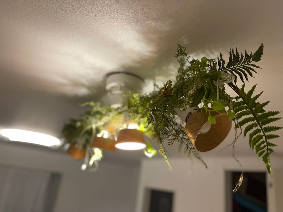 シーリングライト フェイクグリーン付き