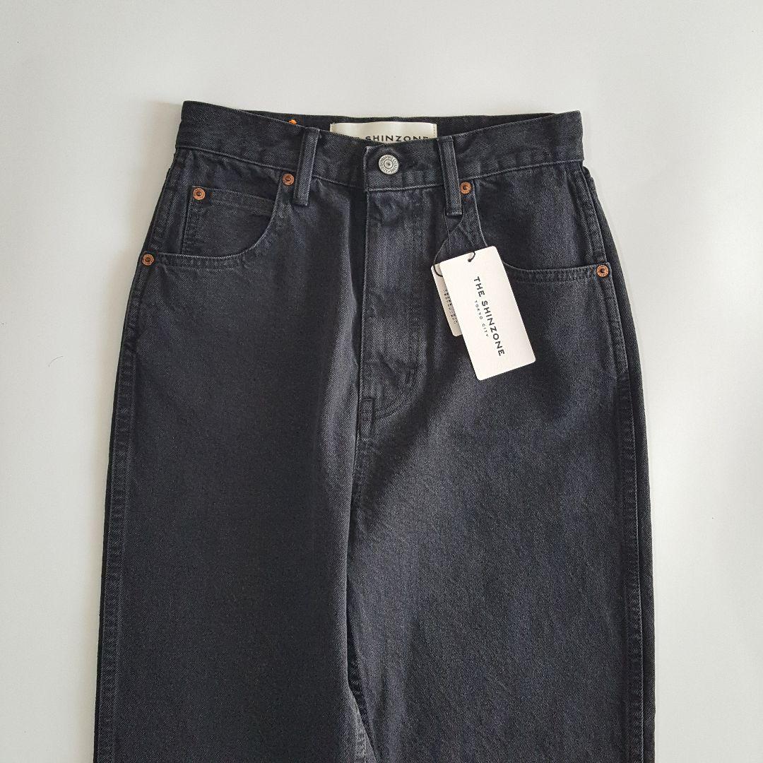 新品 シンゾーン レディース キャロット デニムパンツ ブラック サイズ32