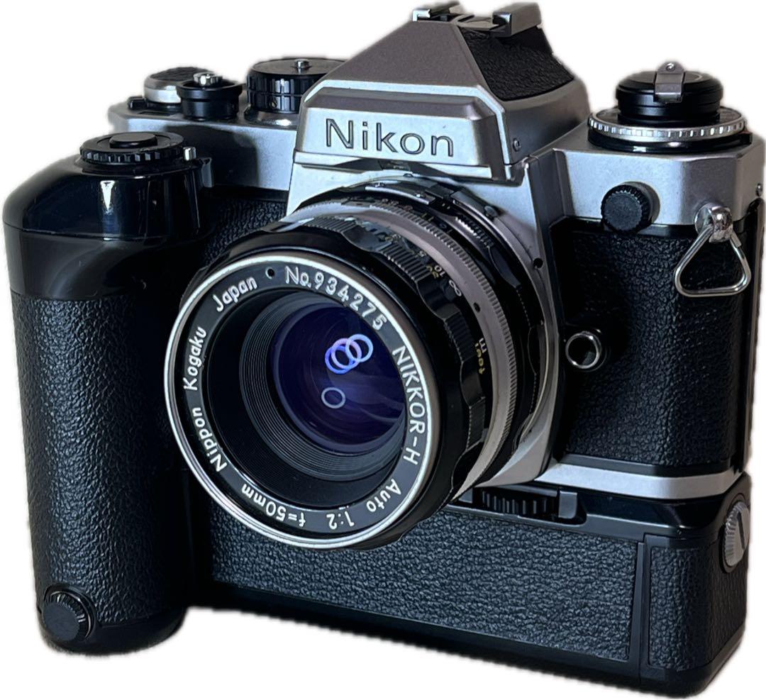 Nikon FE+MD-12+NIKKOR-HAuto 50mm 1:2 Ai改