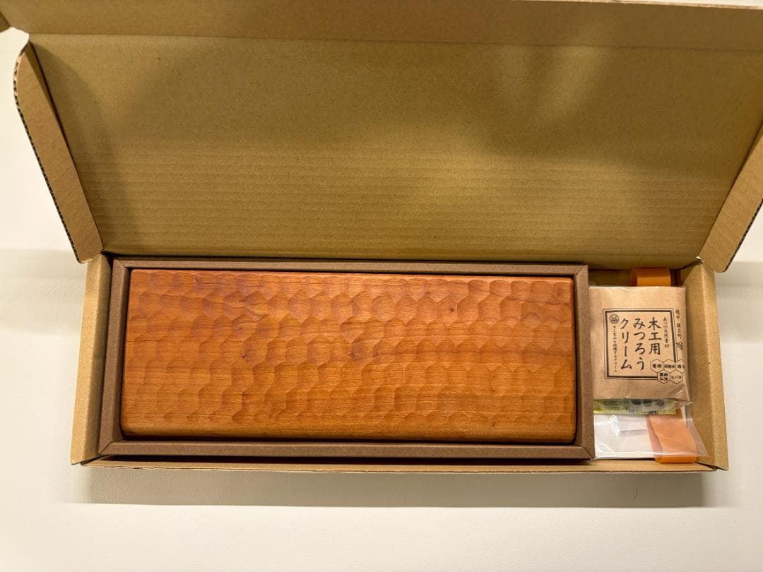 HHKB PFU 亀甲名栗木製パームレスト&キーボードルーフ ブラックチェリー