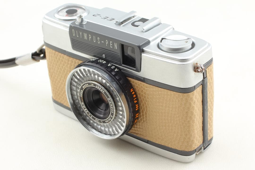【整備済　美品】ベージュ OLYMPUS PEN EE-2 露出計OK 1359