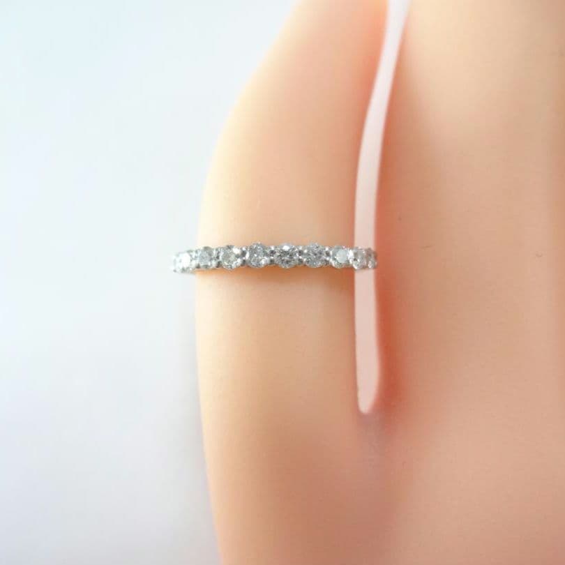 0.20ct　ダイヤモンド　ハーフエタニティ　リング　プラチナ