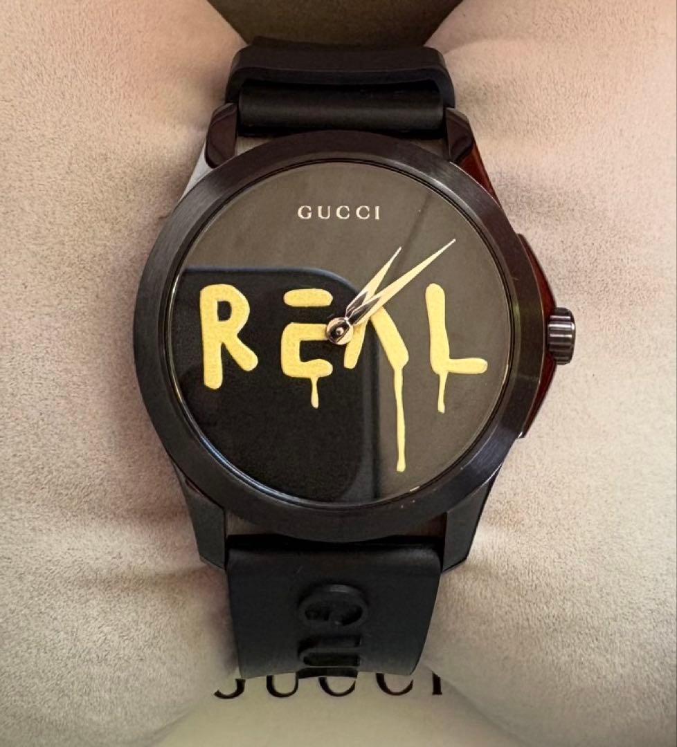 【美品】GUCCI Gタイムレス ゴースト REALダイヤル グッチ 腕時計