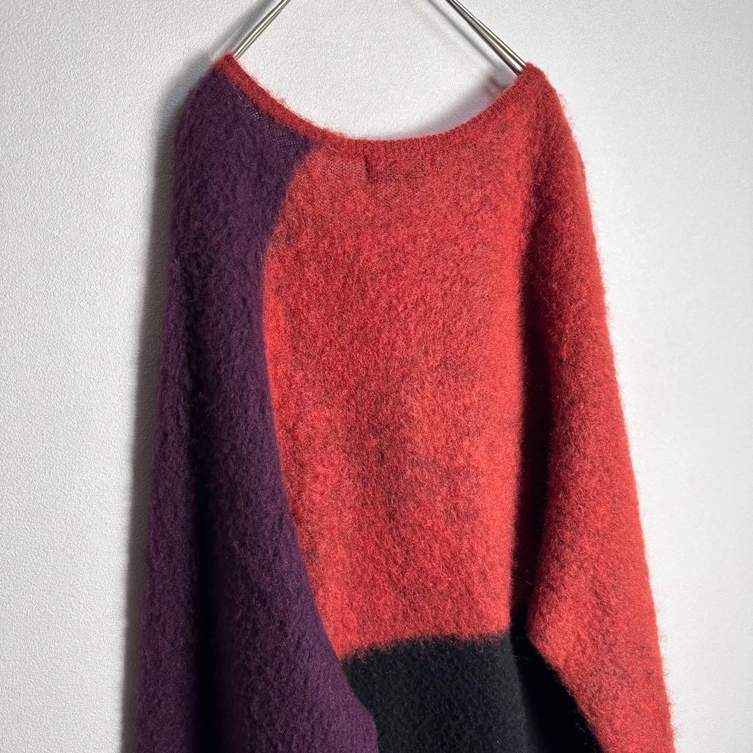 【極希少】サイト　ヨウジヤマモト　セーター　モヘヤ　ニット　アシンメトリー　 L