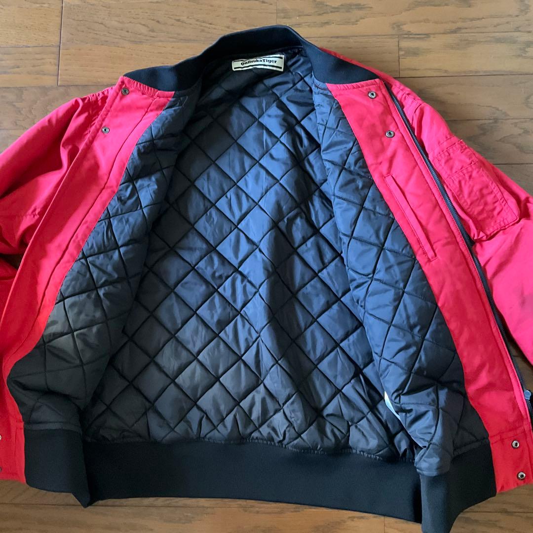 Onitsuka Tiger 赤 ブルゾン 虎ロゴ MA-1タイプ