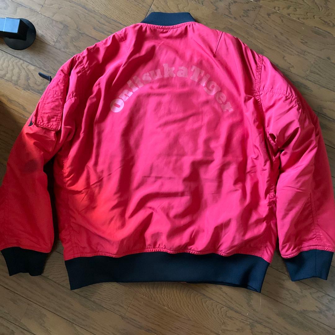 Onitsuka Tiger 赤 ブルゾン 虎ロゴ MA-1タイプ