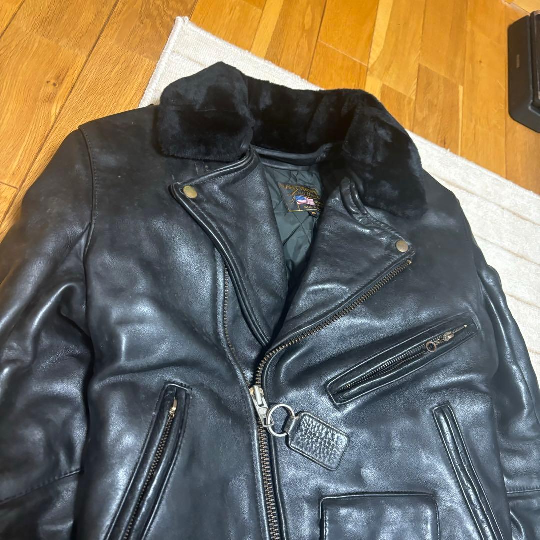 usa製　vanson ボア ダブル　レザー ライダース