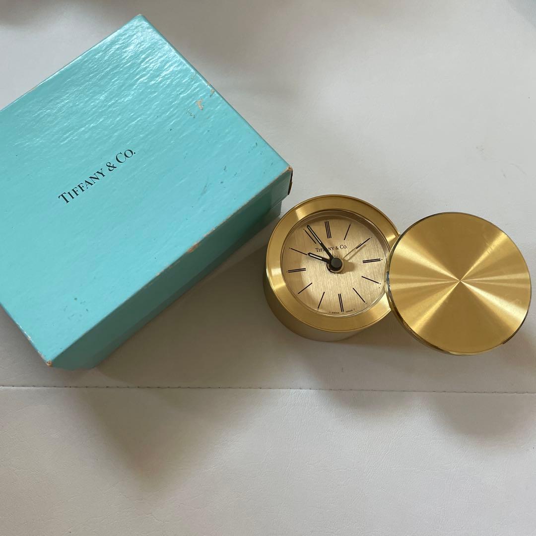 Tiffany & Co. ゴールド 丸型置時計