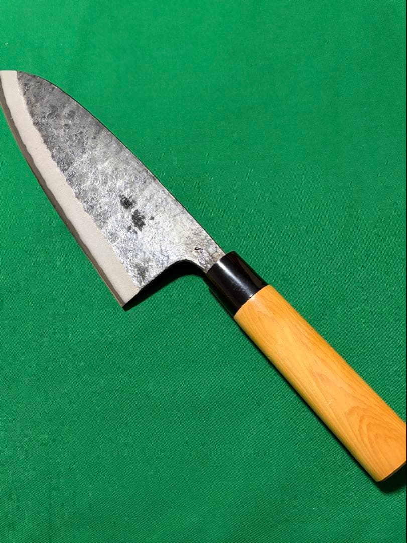 土佐打刃物　黒打両刃出刃包丁　刃渡り7寸