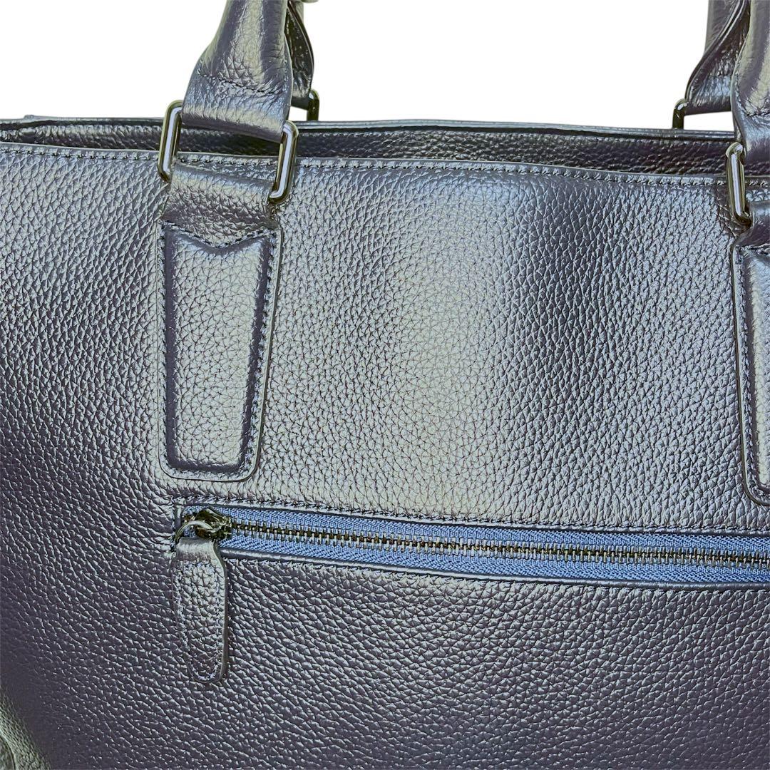 キャサリンハムネット シボ革 トート ビジネスバッグ 大容量 A4可