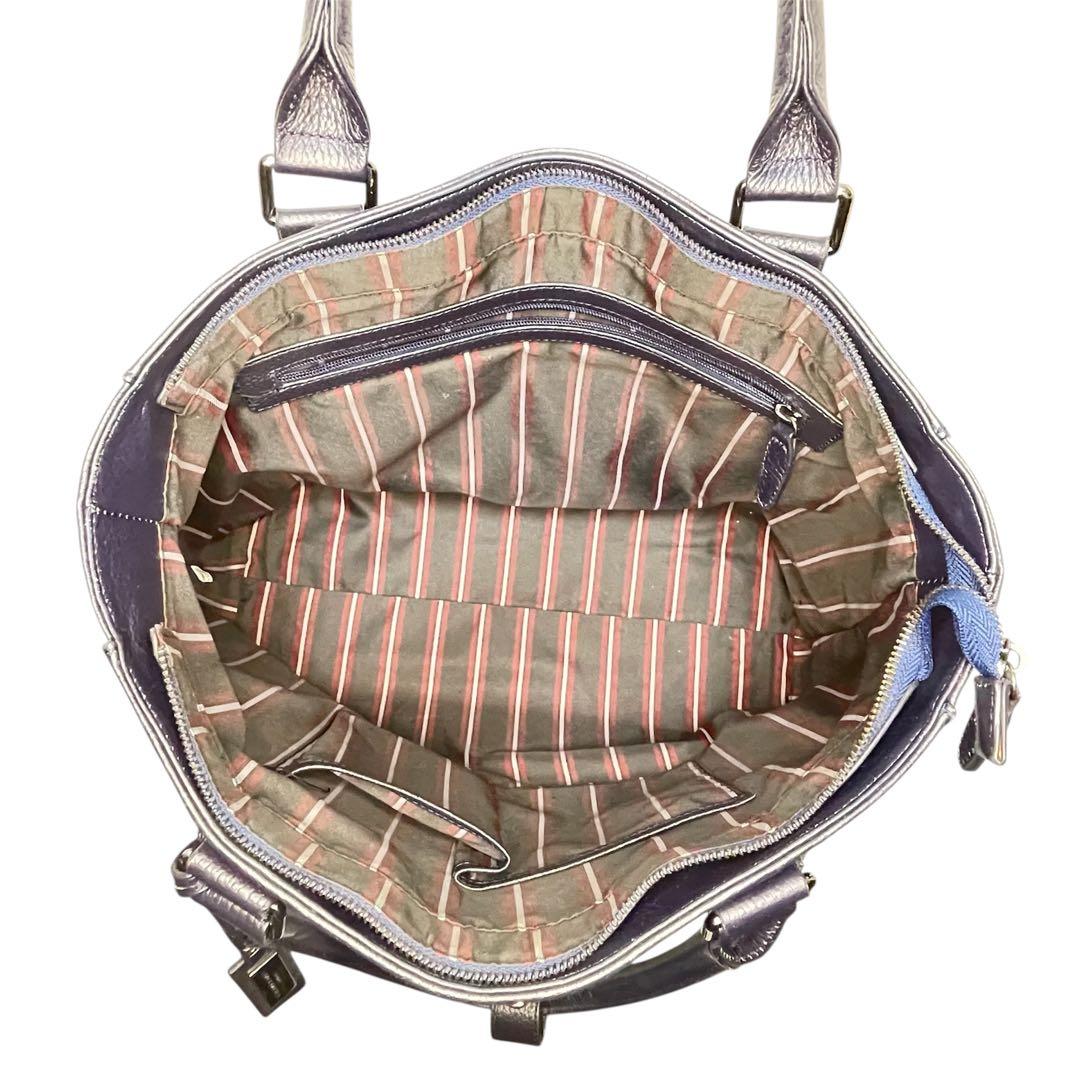 キャサリンハムネット シボ革 トート ビジネスバッグ 大容量 A4可