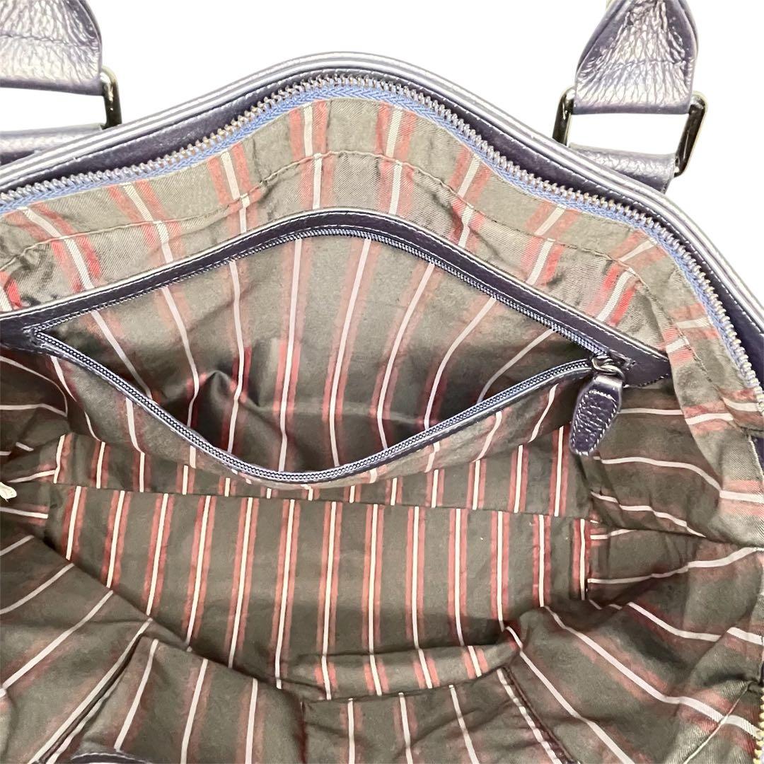 キャサリンハムネット シボ革 トート ビジネスバッグ 大容量 A4可